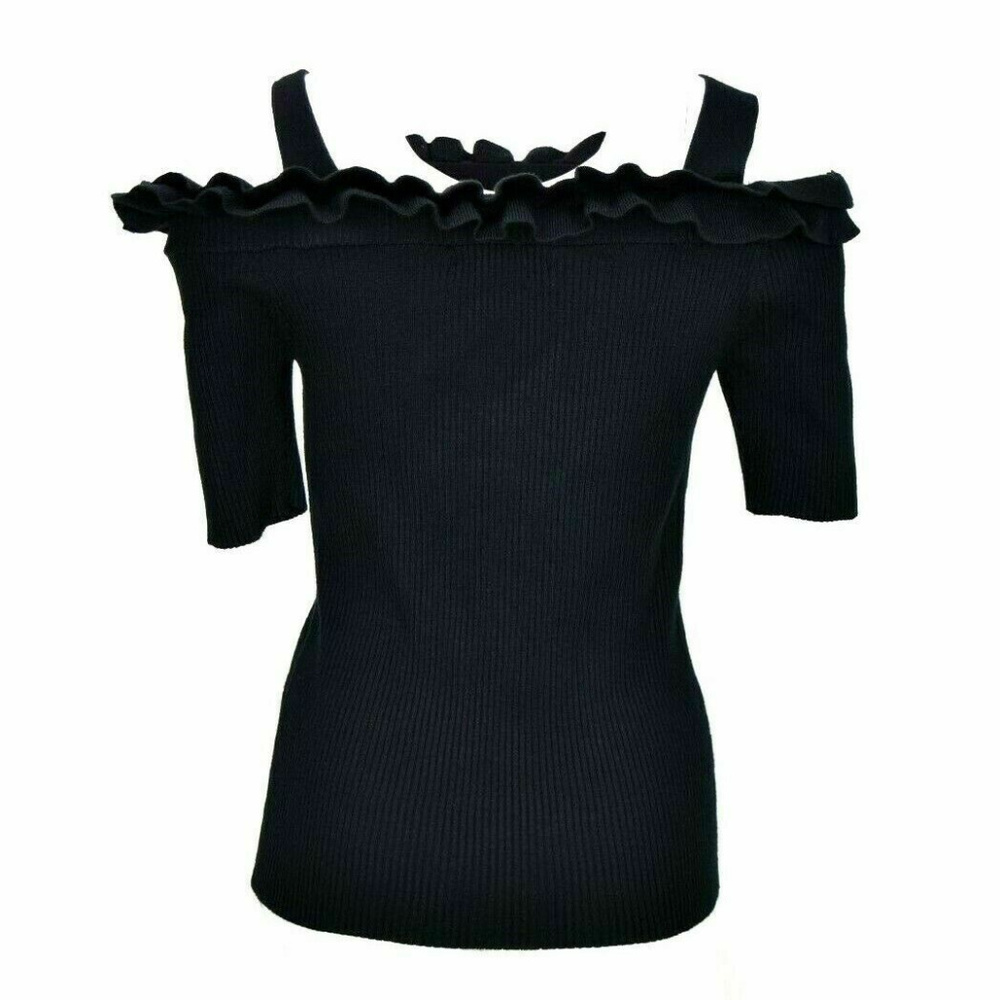 Grace Elements Ribbed Ruffled Sweater NWT - Picture 2 of 3
